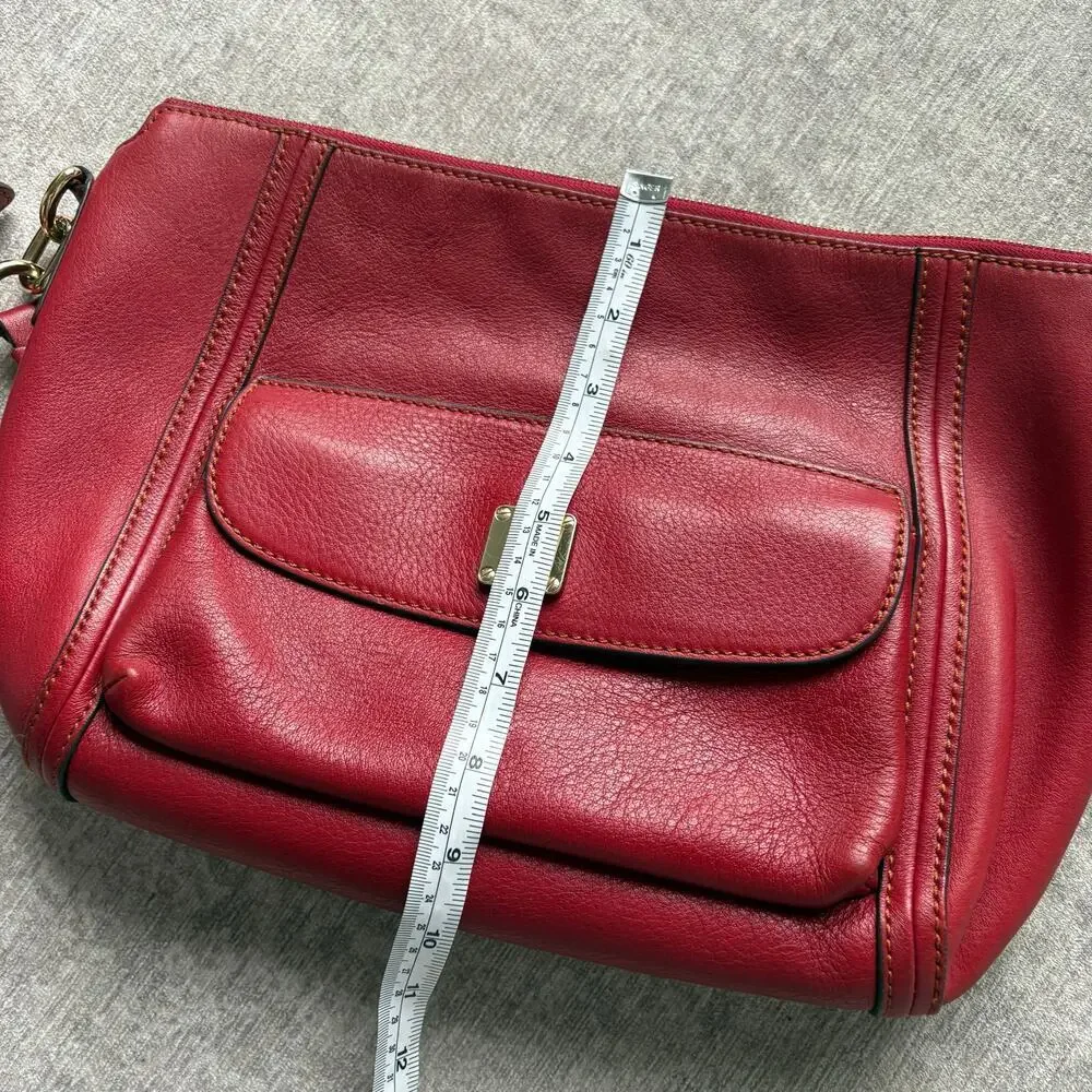 Authentic MCM Red Leather Shoulder Bag